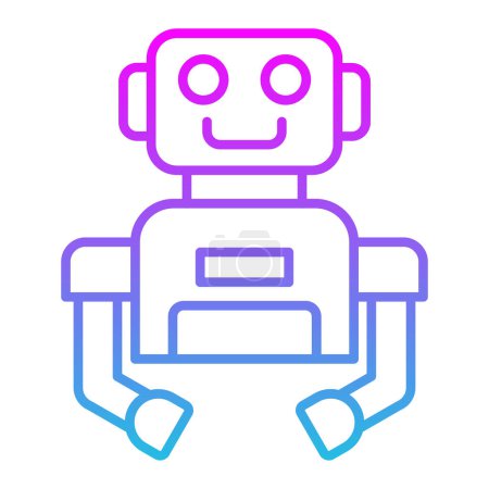 Téléchargez les illustrations : Icône vectorielle robot. Peut être utilisé pour l'impression, les applications mobiles et web. - en licence libre de droit