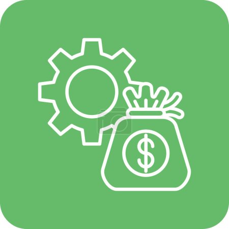 Ilustración de Icono de vector de administración de dinero. Se puede utilizar para aplicaciones de impresión, móviles y web. - Imagen libre de derechos