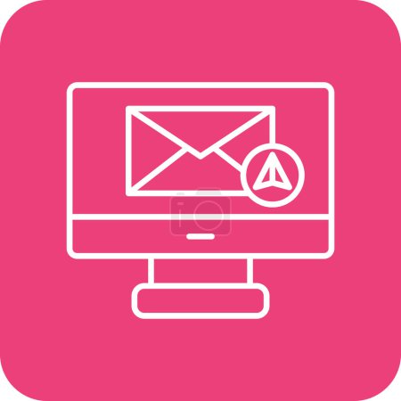 Illustration for Send Mail vector icon. Can be used for printing, mobile and web applications. - Royalty Free Image
