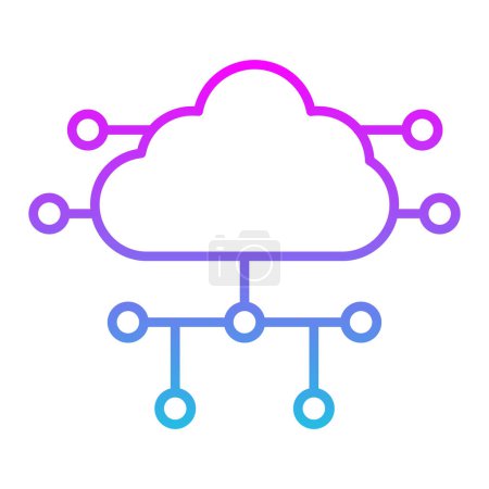 Illustration for Cloud Computing vector icon. Can be used for printing, mobile and web applications. - Royalty Free Image