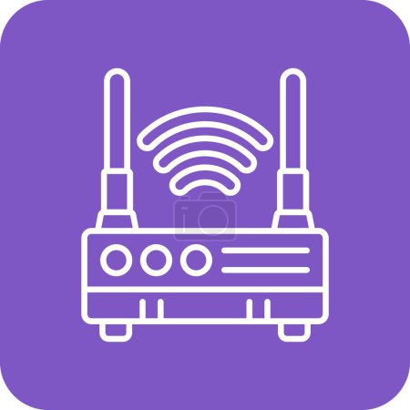 Illustration for Wireless Router vector icon. Can be used for printing, mobile and web applications. - Royalty Free Image