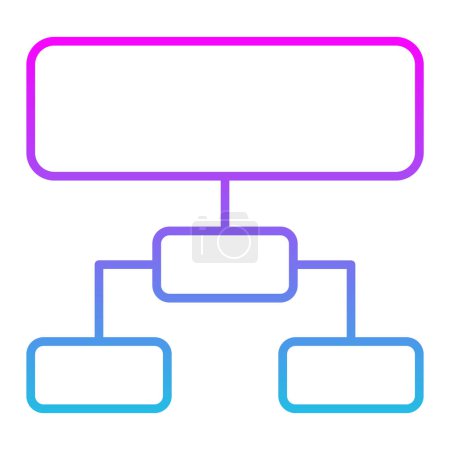 Ilustración de Icono de vector de estructura jerárquica. Se puede utilizar para aplicaciones de impresión, móviles y web. - Imagen libre de derechos