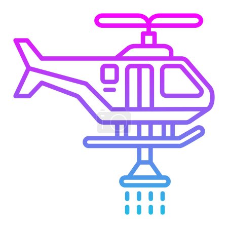 Illustration for Firefighter Helicopter vector icon. Can be used for printing, mobile and web applications. - Royalty Free Image