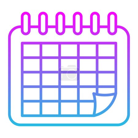 Illustration for Calendar vector icon. Can be used for printing, mobile and web applications. - Royalty Free Image