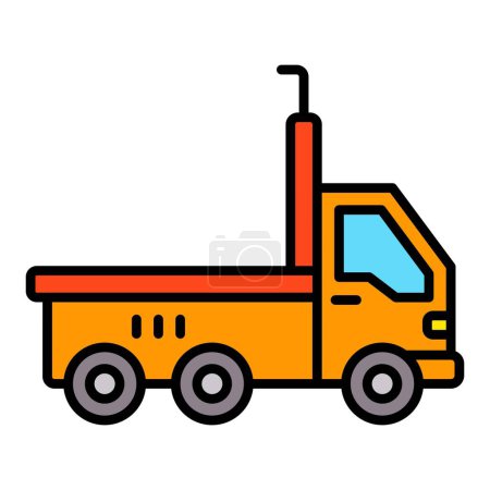 Illustration for Trailer Truck vector icon. Can be used for printing, mobile and web applications. - Royalty Free Image