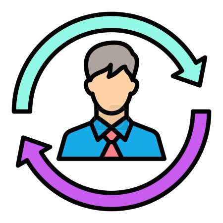 Illustration for Remarketing vector icon. Can be used for printing, mobile and web applications. - Royalty Free Image