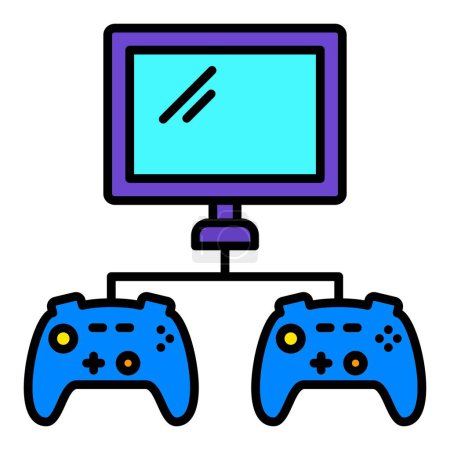 Illustration for Video Game vector icon. Can be used for printing, mobile and web applications. - Royalty Free Image
