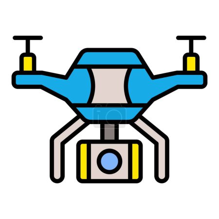 Illustration for Drone vector icon. Can be used for printing, mobile and web applications. - Royalty Free Image