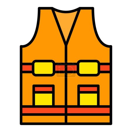 Illustration for Protector Vest vector icon. Can be used for printing, mobile and web applications. - Royalty Free Image