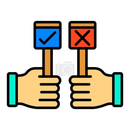 Illustration for Yes or No vector icon. Can be used for printing, mobile and web applications. - Royalty Free Image
