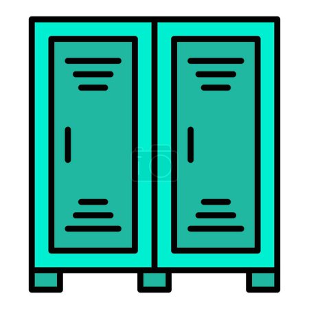 Illustration for Locker vector icon. Can be used for printing, mobile and web applications. - Royalty Free Image