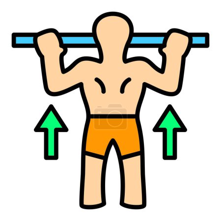 Illustration for Pull Ups vector icon. Can be used for printing, mobile and web applications. - Royalty Free Image