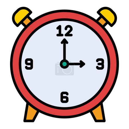 Illustration for Alarm Clock vector icon. Can be used for printing, mobile and web applications. - Royalty Free Image