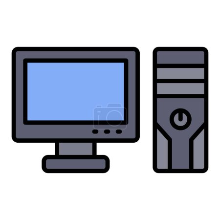Illustration for Computer vector icon. Can be used for printing, mobile and web applications. - Royalty Free Image