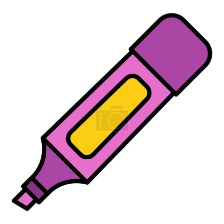 Illustration for Highlighter vector icon. Can be used for printing, mobile and web applications. - Royalty Free Image