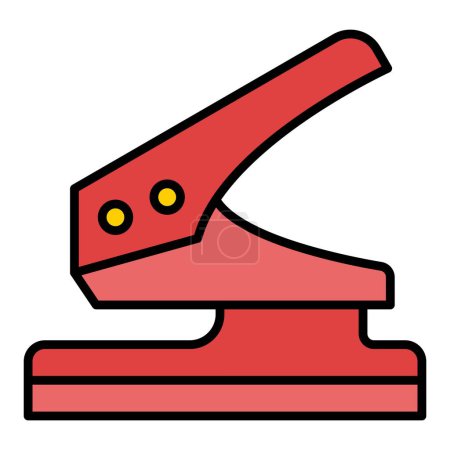 Illustration for Hole Puncher vector icon. Can be used for printing, mobile and web applications. - Royalty Free Image