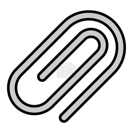 Illustration for Paperclip vector icon. Can be used for printing, mobile and web applications. - Royalty Free Image