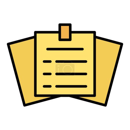 Illustration for Sticky Notes vector icon. Can be used for printing, mobile and web applications. - Royalty Free Image