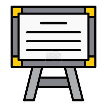 Illustration for Whiteboard vector icon. Can be used for printing, mobile and web applications. - Royalty Free Image