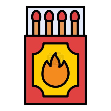 Illustration for Matches vector icon. Can be used for printing, mobile and web applications. - Royalty Free Image