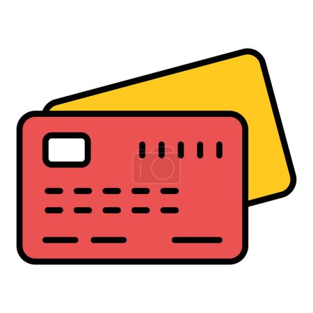 Illustration for Credit Card vector icon. Can be used for printing, mobile and web applications. - Royalty Free Image