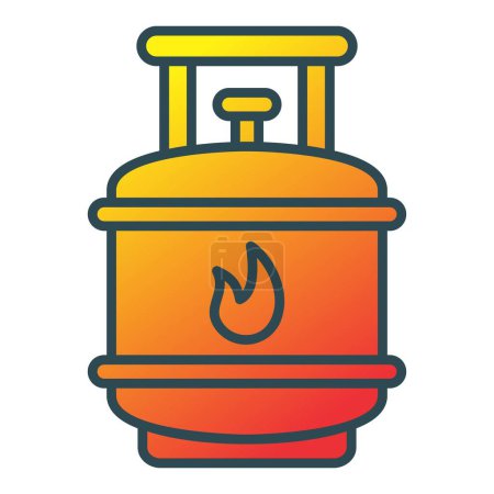 Illustration for Gas Cylinder vector icon. Can be used for printing, mobile and web applications. - Royalty Free Image
