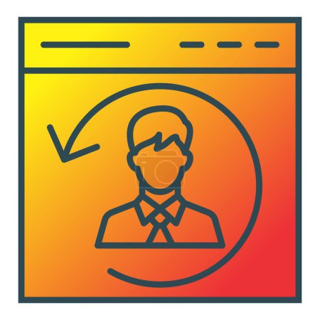 Ilustración de Retorno Visitante icono de vector. Se puede utilizar para aplicaciones de impresión, móviles y web. - Imagen libre de derechos