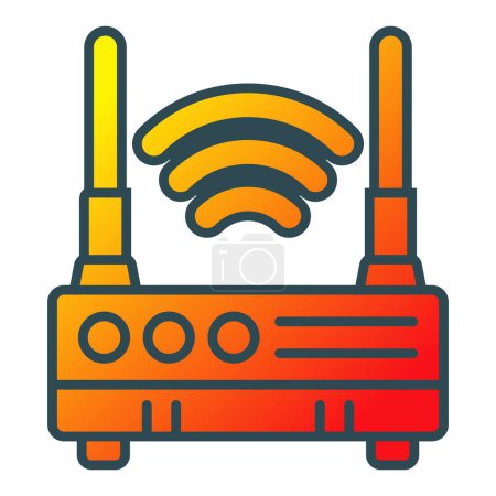 Illustration for Wireless Router vector icon. Can be used for printing, mobile and web applications. - Royalty Free Image