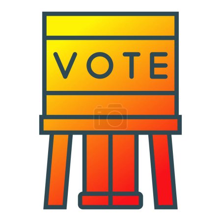 Illustration for Voting Booth vector icon. Can be used for printing, mobile and web applications. - Royalty Free Image
