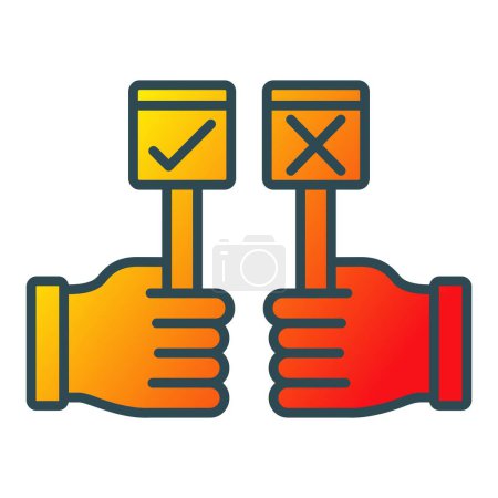 Illustration for Yes or No vector icon. Can be used for printing, mobile and web applications. - Royalty Free Image