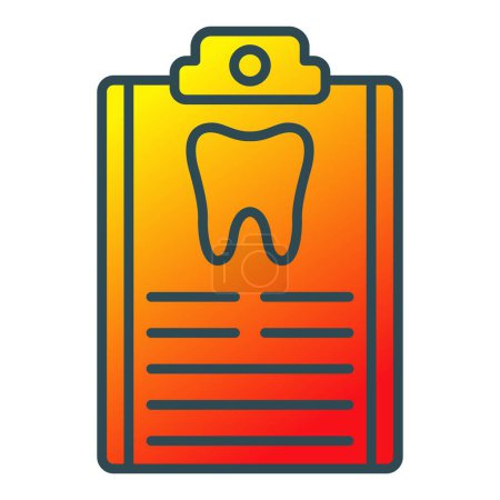 Illustration for Dental Record vector icon. Can be used for printing, mobile and web applications. - Royalty Free Image