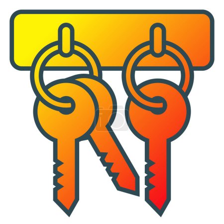 Téléchargez les illustrations : Icône vectorielle Key Hanger. Peut être utilisé pour l'impression, les applications mobiles et web. - en licence libre de droit