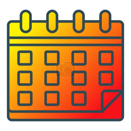 Illustration for Calendar vector icon. Can be used for printing, mobile and web applications. - Royalty Free Image