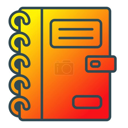 Illustration for Notebook vector icon. Can be used for printing, mobile and web applications. - Royalty Free Image