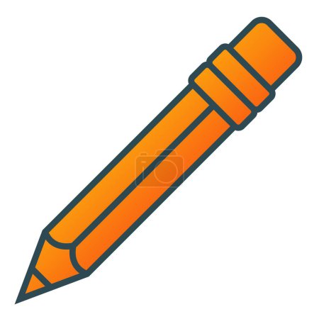 Illustration for Pencil vector icon. Can be used for printing, mobile and web applications. - Royalty Free Image
