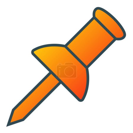 Illustration for Push Pin vector icon. Can be used for printing, mobile and web applications. - Royalty Free Image