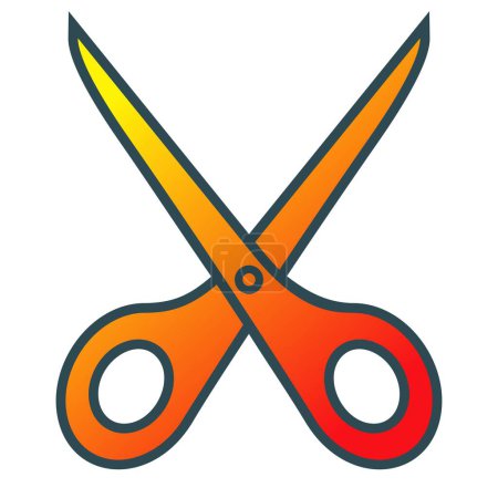Illustration for Scissor vector icon. Can be used for printing, mobile and web applications. - Royalty Free Image