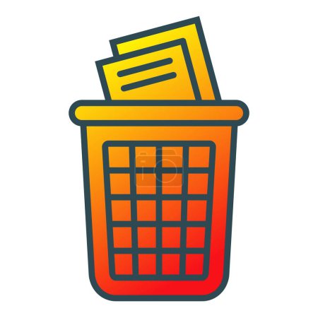 Illustration for Trash vector icon. Can be used for printing, mobile and web applications. - Royalty Free Image