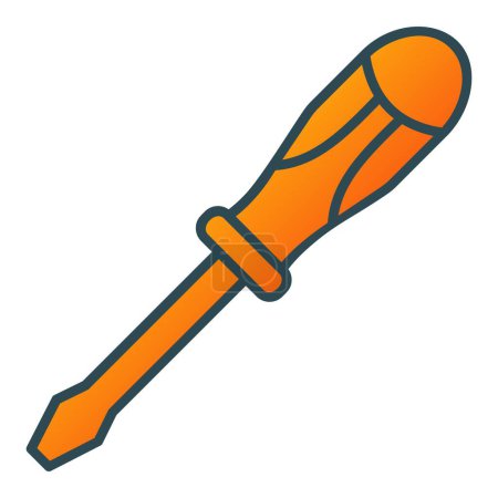 Illustration for Screwdriver vector icon. Can be used for printing, mobile and web applications. - Royalty Free Image
