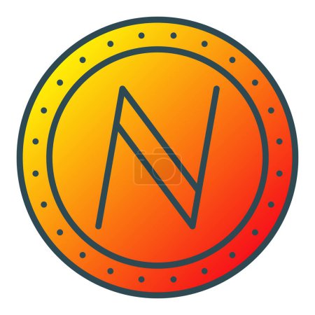 Illustration for Namecoin vector icon. Can be used for printing, mobile and web applications. - Royalty Free Image