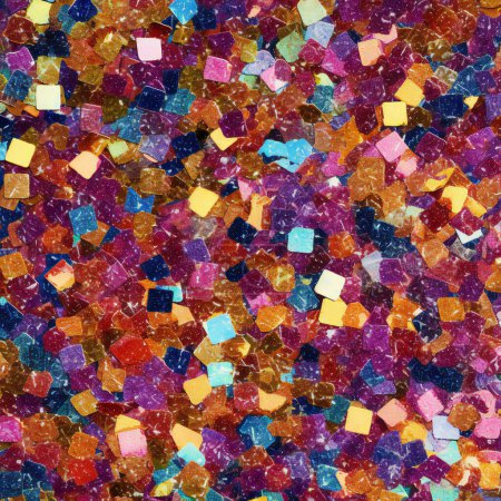 Photo for Seamless texture with colorful bright shiny confetti - Royalty Free Image