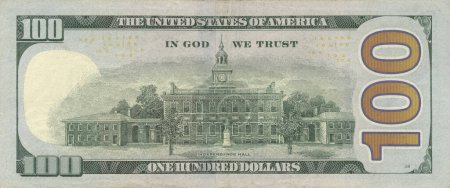 Photo for Us dollar bill, one hundred bill bill - Royalty Free Image