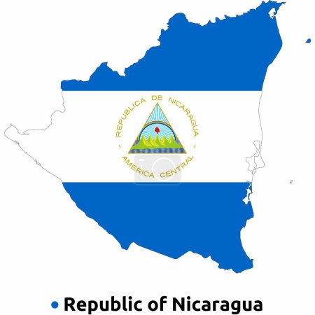 Karte von Nicaragua, Nationalflagge, Karte von Nicaragua