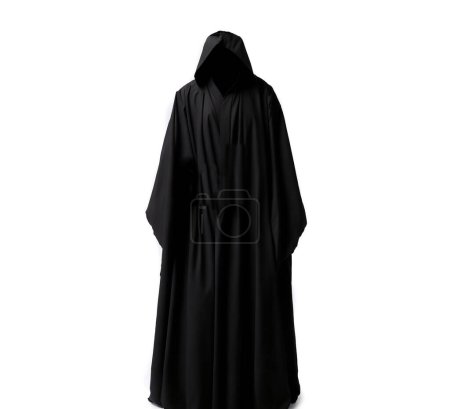 Black Death Costume on White Background
