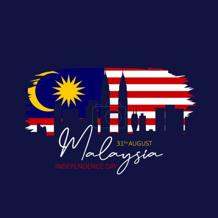Malaysia independence day vector background. it is suitable for card, banner, or poster