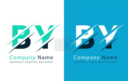 Photo for BY Letter Logo Design Template. Vector Logo Illustration - Royalty Free Image