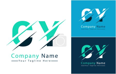 Illustration for CY Letter Logo Vector Design Concept Elements - Royalty Free Image