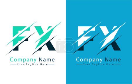 Photo for FX Letter Logo Vector Design Template Elements - Royalty Free Image