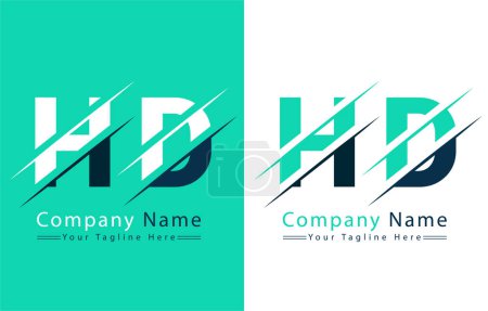 Photo for HD Letter Logo Design Concept. Vector Logo Illustration - Royalty Free Image