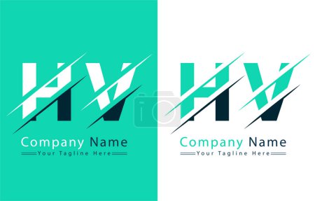 Ilustración de HV Carta Logo Plantilla de diseño. Ilustración del logotipo del vector - Imagen libre de derechos